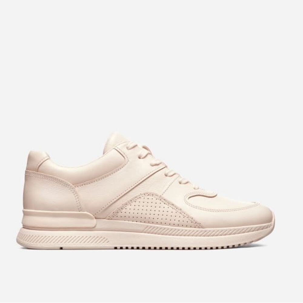 Everlane The Leather Trainer Blush Pink Lace Up Sneakers Size 7
